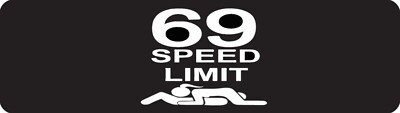 69 Speed Limit Motorcycle Helmet Sticker DD