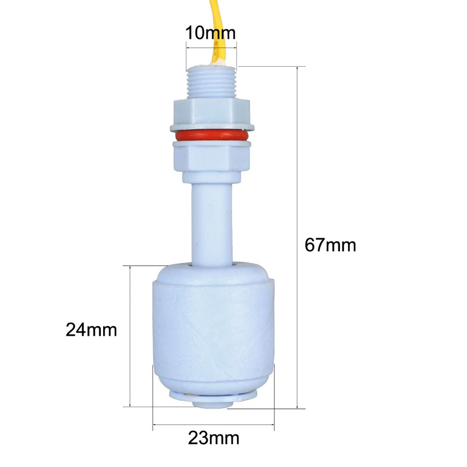 Interrupteur flotteur PP67mm Capteur niveau eau vertical réservoir Plastique - Photo 2/3
