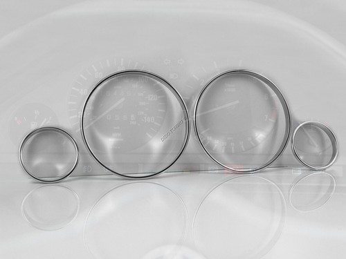 For Bmw E30 M3 1982-1994 Polished Aluminum Trim Rings for Instrument Cluster x4 - Picture 3 of 13
