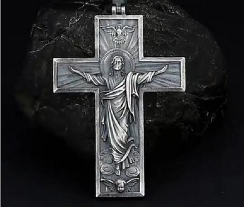 Kleines KREUZ KRUZIFIX JESUS BETEN GLAUBE Anhänger Deutsch Silber 20" Halskette Damen  - Bild 1 von 5