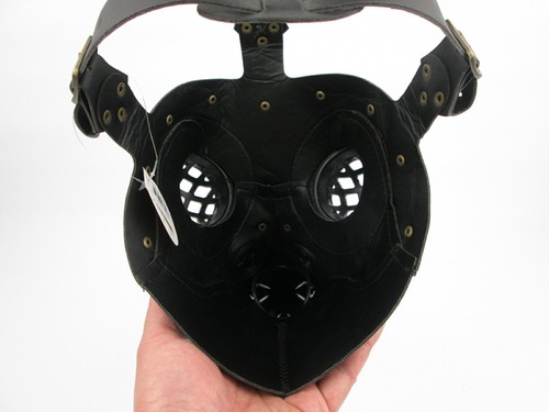 PLAGUE DOCTOR DR LONG NOSE RAVEN BIRD STEAMPUNK BEAK FAUX LEATHER COSTUME MASK - Picture 11 of 19