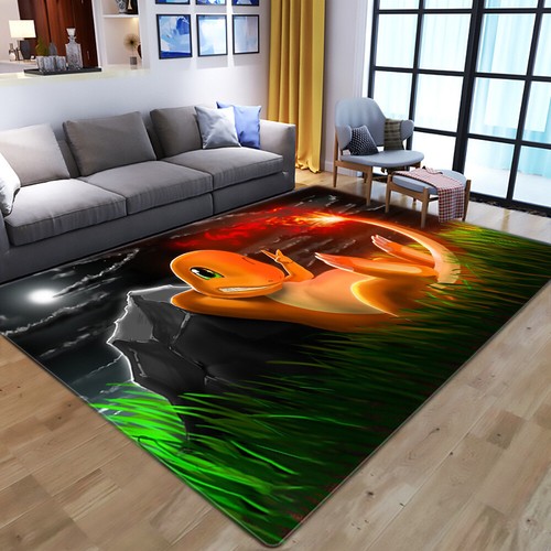 Kids 3D Pokémon Pikachu Home Rug Living Room Bedroom Area Rug Carpet Floor Mats - Picture 23 of 24