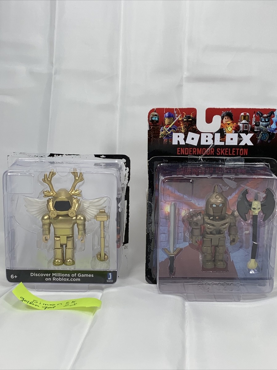 Roblox Golden God Simon68 Core Pack Endermor Skeleton Figure Lot 2