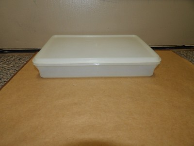 VTg Tupperware #290 Clear Rectangle Storage 9 x 13 Cake Container with #291 Lid