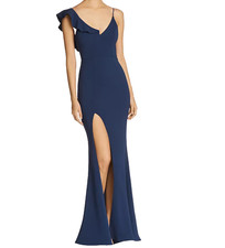 La Maison Talulah Vanity Fair Gown Womens Maxi Dress L Blue Formal Wedding Prom