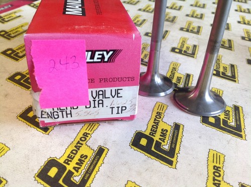 2 Custom Manley Stainless Steel Valves 1.625 HD 5.565 Length .290 Tip - Picture 3 of 3
