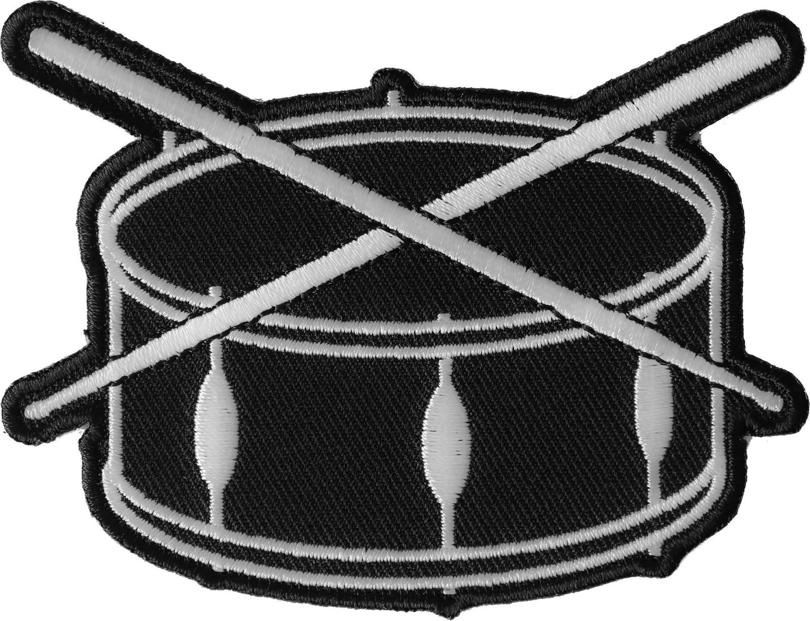 Drum and Sticks Music Band Iron on Novelty Patch - 3.5x2.7 inch - P6639