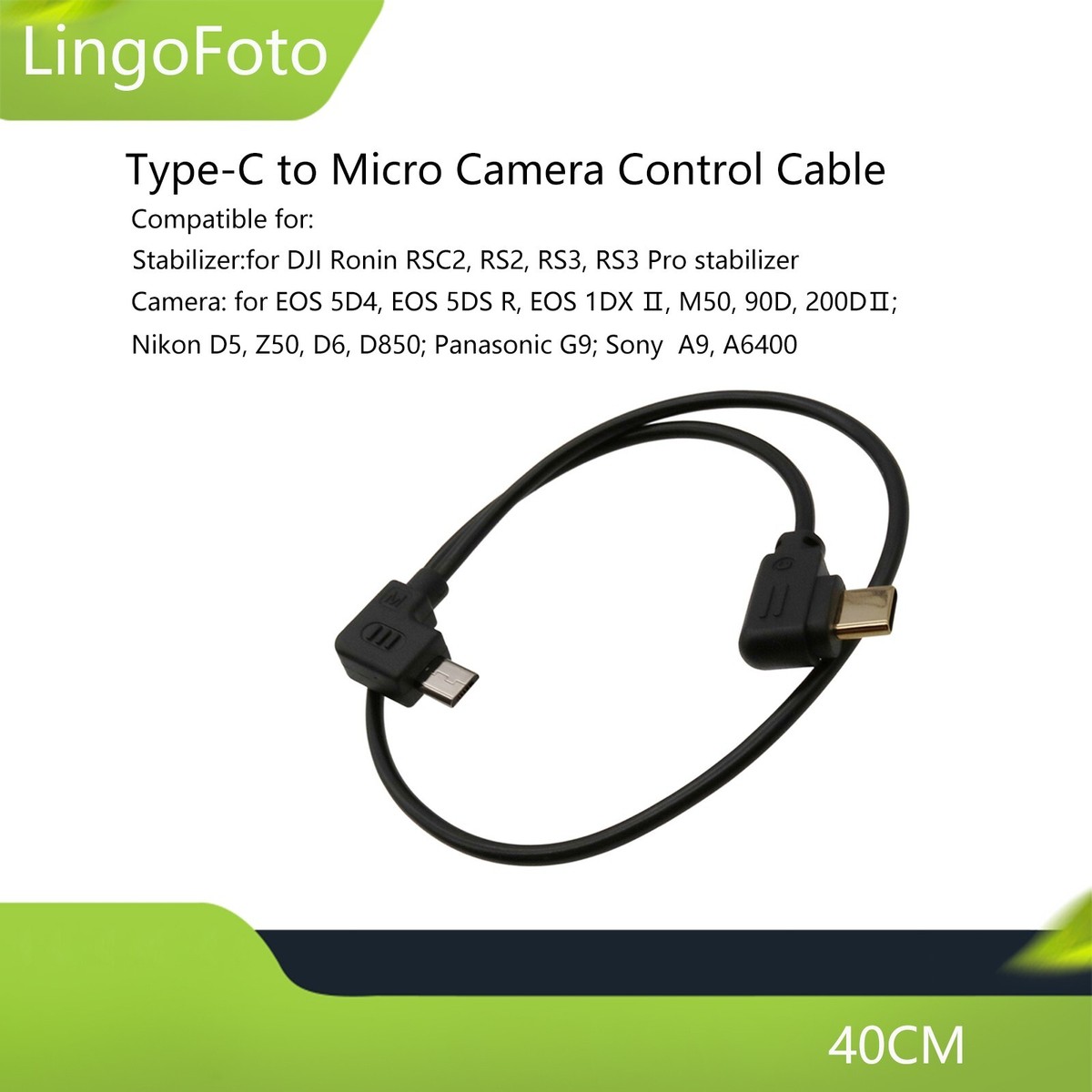 Type-C to Micro Camera Control Cable for DJI Ronin Stabilizer for