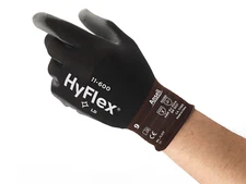 Ansell 11-600 HyFlex Lite Gloves Black / Gray; 12 Pair / 1 Dozen, Sizes: S - XL