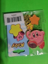 NEW - Kirby Keychain - Nintendo Metal w/ Star Charm - Bioworld - Free ShipN 