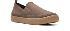 Clarks Womens Barleigh Slip On Loafers Taupe Nubuck 26168821
