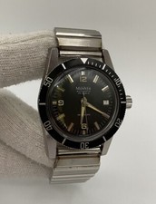 Rare vintage Monvis skin diver sub watch 20 ATM chrome case