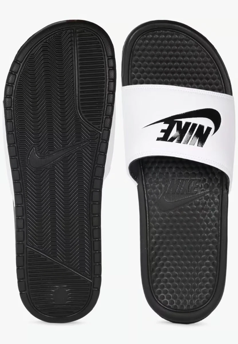 Nike Benassi JDI Slides Sliders Bianco Nero Varie Taglie 343880 100 Nuove