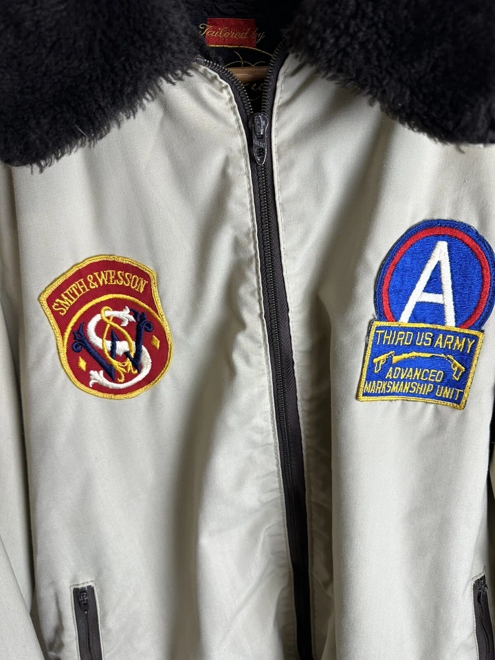 Chaqueta Forrada Marshall Ray Parcheada Smith & Wesson Años 70 De Colección Talla Grande Foto 3 de 4