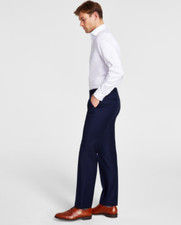 Michael Kors Men's Classic-Fit Wool-Blend Stretch Solid Suit Pants 34/30 6444