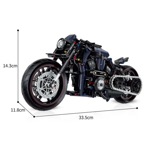 New 1:8 Night Racer Motorbike Building Blocks Sets MOC Bricks Motorcycle Model C - Picture 4 of 5
