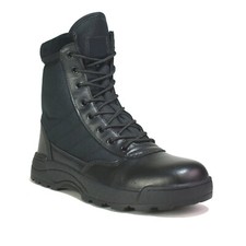 Mens Military Boots Boys Lace Up Side Zip Calf Black Camel Cadets Combat Sz 3-11