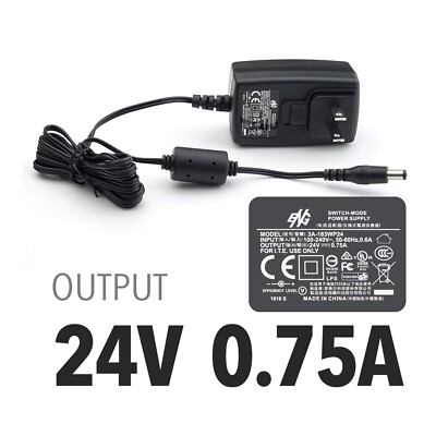 Plustek Scanner Power Adapter 24V 0.75A - Z300, PS286+ OS1180 - 27-K22-0036A120
