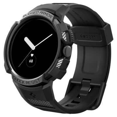 Pixel Watch Case | Spigen [Rugged Armor Pro] Shockproof Slim Cover