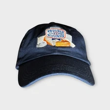 Proudly Cheese Wisconsin Embroidered Navy Blue Adjustable Baseball Cap Hat