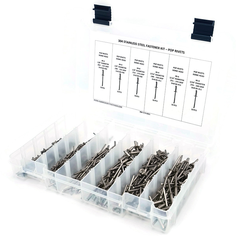 Swpeet 304 Stainless Steel Blind Rivets, Pop Rivets Assortment Kit - Foto 8