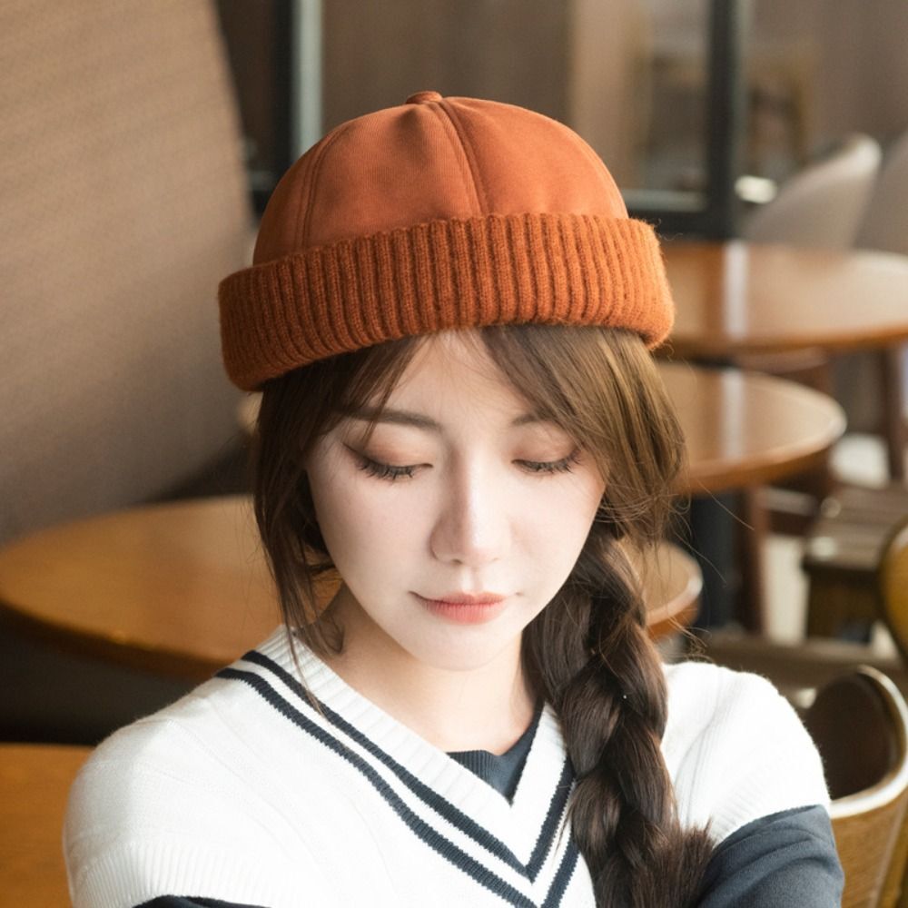 APL Cappello Warm Brimless Tinta Unita Cappello Versatile Moda Hip Hop Cap Primavera