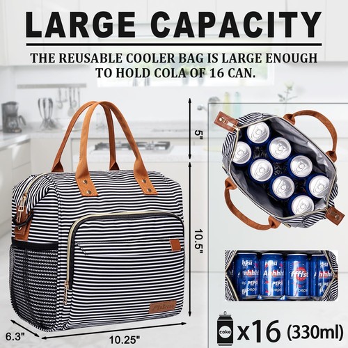 Lunch Bag Women Insulated Lunch Box for Work Leakproof Soft Cooler for Picnic T - Picture 2 of 8