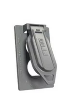 BELL WEATHERPROOF 5146-5 GRAY ALUMINUM 1 GANG DUPLEX RECEPTACLE COVER VERTICAL