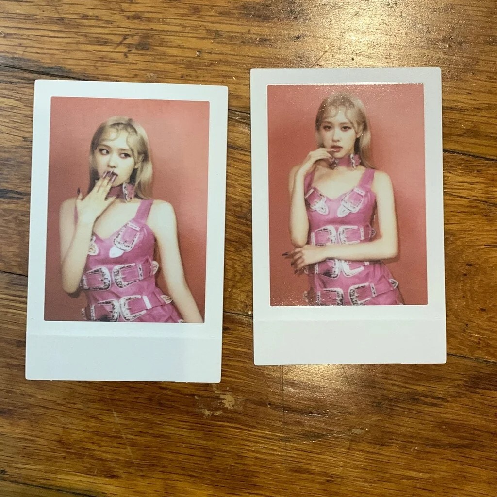 Rosé Official BLACKPINK BORN PINK Album Pink Polaroid Set (2