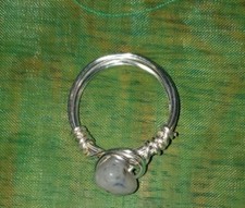 Handcrafted wire wrapped ring with Lapis Lazuli stone