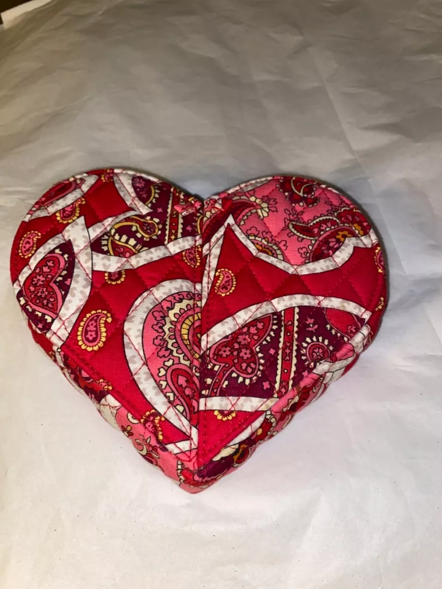 Vera bradley heart shaped jewelry box sale