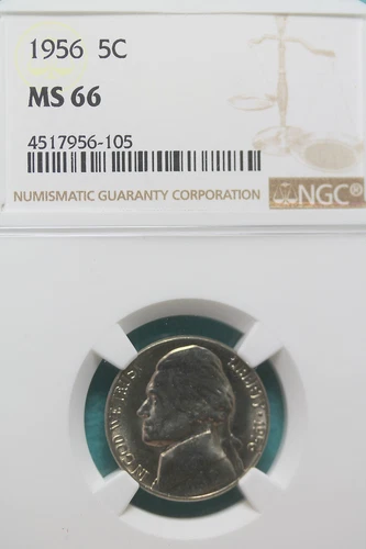 1956 NGC MS66 Jefferson Nickel!! #B49610