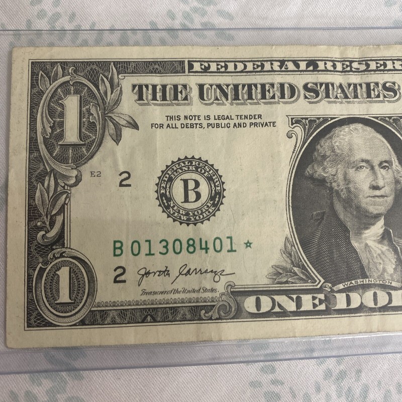 $1 Dollar Bill Star Note 