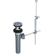 50/50 Pop-Up Bathroom Sink Drain with Overflow