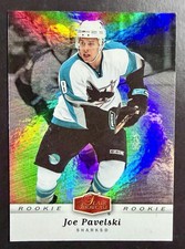 2006-07 Flair Showcase Joe Pavelski Rookie Card #326 San Jose Sharks, Stars. rookie card picture