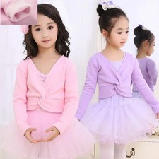 Gymnastics Leotard for Girls Ballet Balett Jacket Long Sleeved Dance Sweater Top