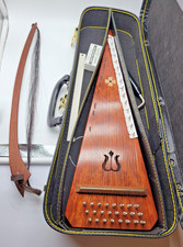 Archie Smith Bowed Psaltery Signed Handmade with Hard Case Bow Rosin