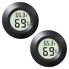 2-Pack Mini Hygrometer Indoor Humidity Meter Digital Thermometer Small