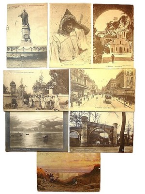 LOT OF 8 VINTAGE INTERNATIONAL POSTCARDS LATE 1800 S TO EARLY 1900 S RARE!