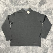 Peter Millar Crown Fleece 1/4 Quarter Zip Pullover Black XL NWT