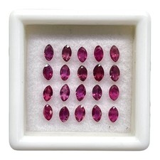 20 Pcs Natural Ruby Mozambique 3.5x2mm Marquise Cut Vibrant Red Loose Gemstones
