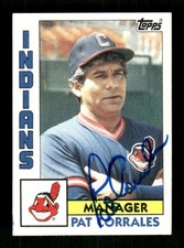 1984 Topps  141 Pat Corrales  signed auto autograph  blue sharpie ASC BXCP58