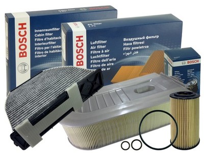 BOSCH Filterset für Mercedes E C Klasse CLS GLK W204 W212 X204 C218 C204 207 CDI