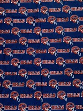 Vintage 1994 NFL Licensed Buffalo Bills Cotton Fabric / RARE /  36” X  59”