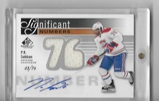 2011-12 SP Game Used SIGnificant Numbers Autographs #SNPS P.K. Subban 03/76