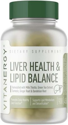 Liver Health & Lipid Balance Supplement Milk Thistle Turmeric Ginger & Dandelion