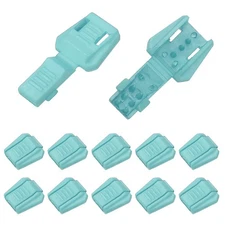 0.5" Zipper Pull Cord Lock, Plastic Shoe Lace End Clips, 12 Pack Mint Green