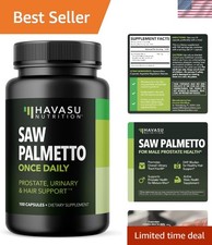 DHT Blocker Hair Vitamin - Saw Palmetto for Prostate Health - 100 Capsules