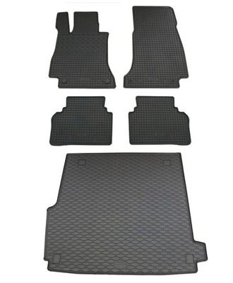 Gummi Fußmatten Kofferraumwanne für Mercedes E-Klasse S213 2016- Set Gummimatten