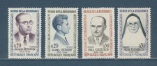 S59326 FRANCE 1961 MNH** Héros De La Résistance 4 V # 1288/1291